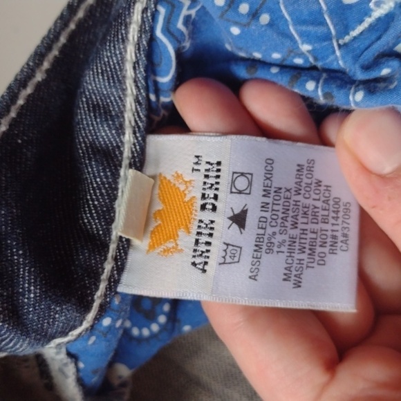 ANTIK denim beaded jeans Y2k style embellished size 29 light distressing Bootcut - Picture 10 of 16